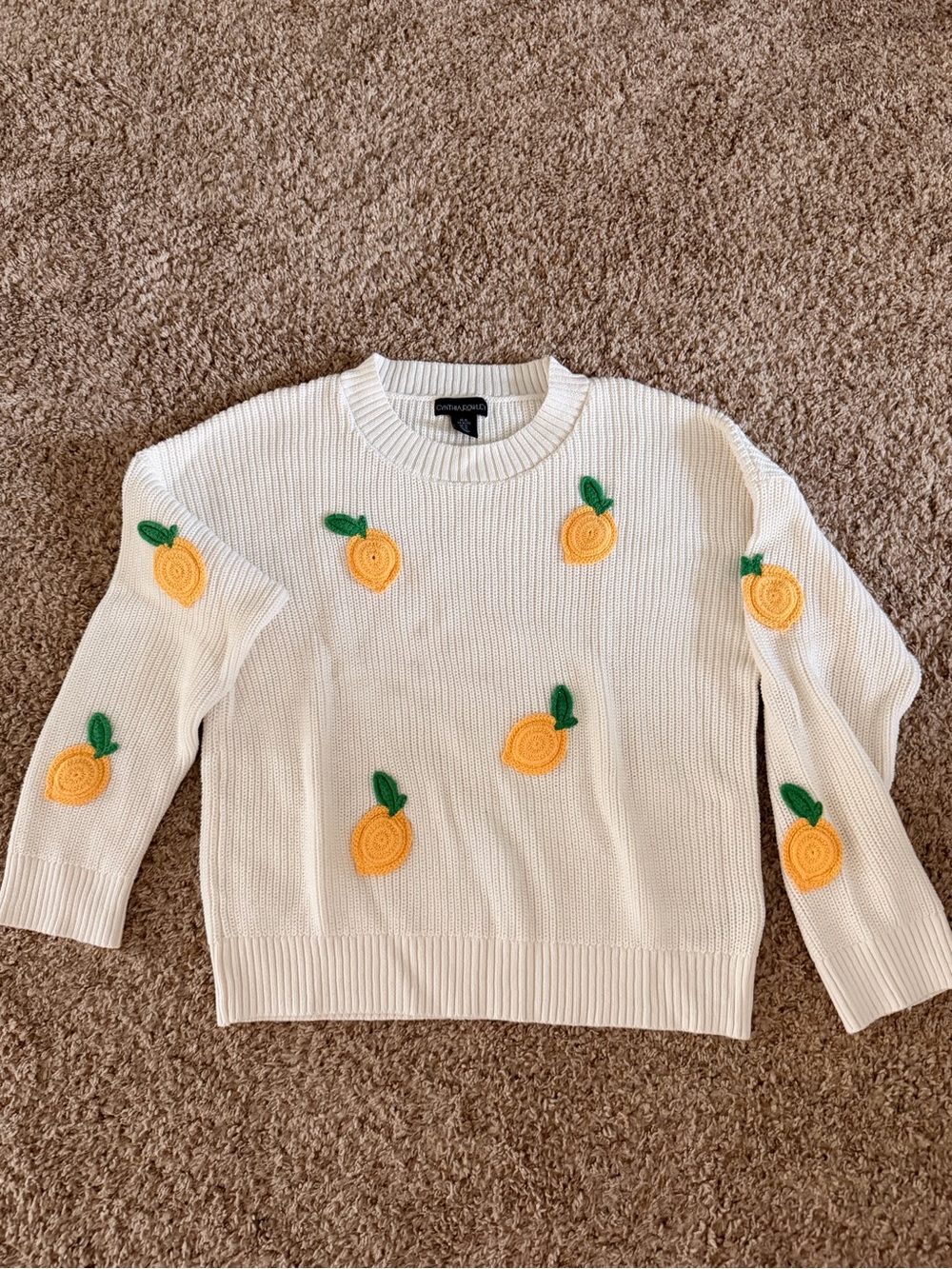 White Sweater with Lemons